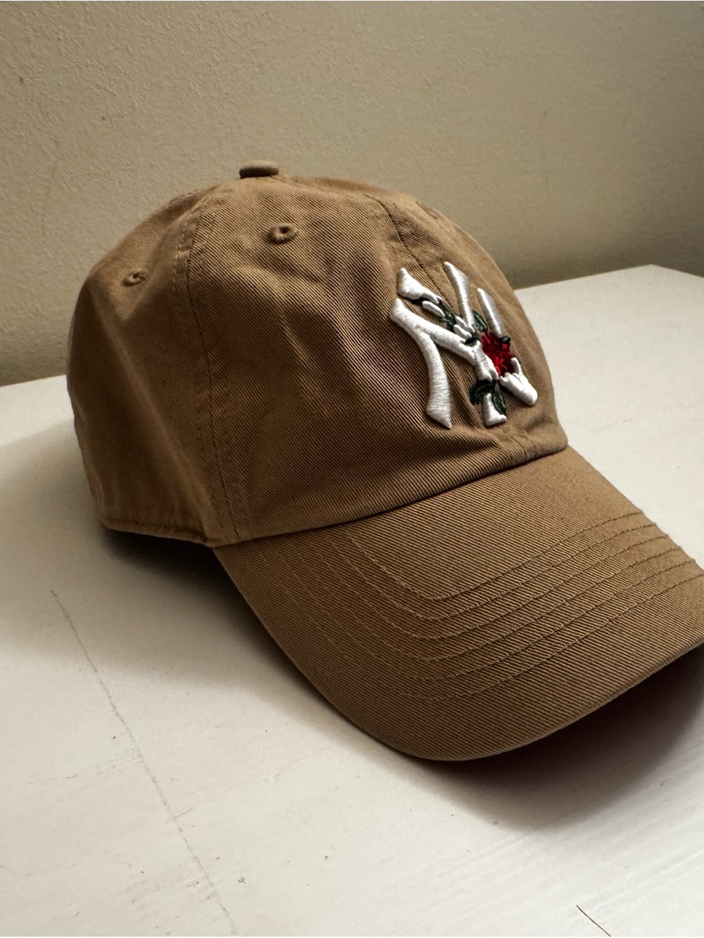 47 brand Brown Cotton Baseball Cap with Embroidered Logo
